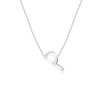 Letter P Silver Necklace SPE-5530